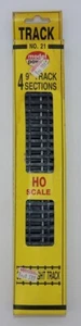 Model Train NO.21 - MODEL POWER (4) 9" TRACK SECTIONS - NIP -  - Picture 1 of 8
