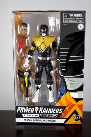 ARMORED BLACK RANGER Mighty Morphin Power Rangers Lightning MMPR Dragon Shield Cover