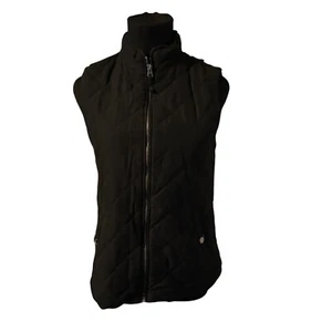 Laura Scott black zip quilted vest size Small - Picture 1 of 8