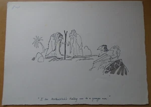 Michael ffolkes, pen & ink "Methuselah" cartoon. Punch, Private Eye etc. - Picture 1 of 3