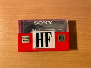 1x Audio Cassette Compact Sony C-60HF Normal Clear Case NEW Sealed - Photo 1/4