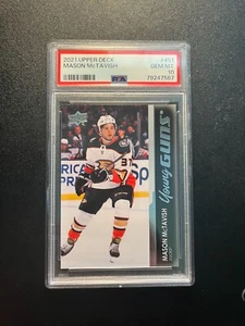 2021-2022 Upper Deck Mason McTavish Young Guns Rookie PSA 10 - Picture 1 of 2