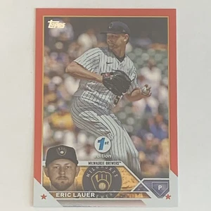 ERIC LAUER 2023 Topps Baseball 1st Edition RED Foil Parallel /50 #109 Brewers #2 - Picture 1 of 4