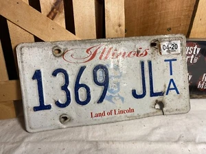 Vintage Illinois ~ Land of Lincoln ~ Single License Plate 1369JL - Picture 1 of 4