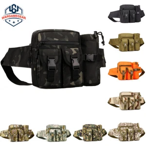 Tactical Water Bottle Belt Fanny Pack Waist Bags Outdoor Molle Pack Hiking Hunt - Picture 1 of 16