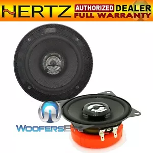 pkg HERTZ DCX100.3 DIECI 4" 2-WAY 60W RMS COAXIAL SPEAKERS + GENERIC GRILLS NEW - Picture 1 of 6
