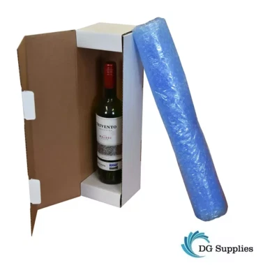 Strong Cardboard Postal Boxes for Bottles of Wine includes Bubble Wrap - Image 1 of 4