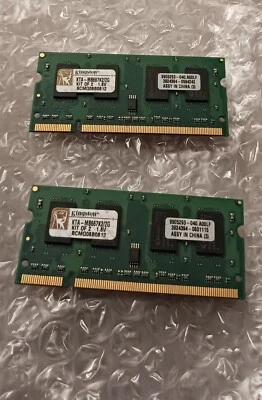 Kingston KTA-MB667K2/2G 2x1GB Kit -  PC2-5300 DDR2 667mHZ Sodimm Laptop Memory - Image 1 of 3