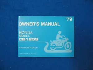 Honda 1979 CB125S New Old Stock Factory Owners Manual T31 - Picture 1 of 5