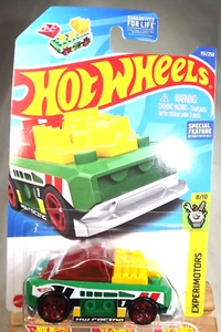 2022 Hot Wheels #151 Experimotors 8/10 CUSTOM SMALL BLOCK Green w/Red 5 Spokes - Picture 1 of 5