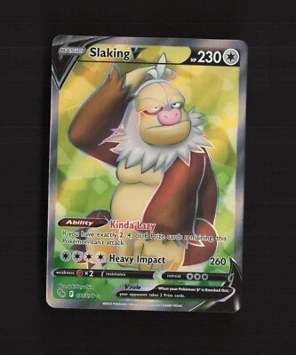 Slaking V 077/078 Pokemon GO Full Art Ultra Rare Holo Pokemon Card NM - Image 1 of 2