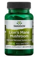 Swanson Herbal Supplement Lion's Mane Mushroom 500 mg - 60 Capsule