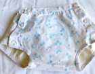 Vtg Carters 100% Cotton Plastic Snap on Lined Diaper Cover with Blue Baby Toys