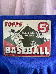 Tops Baseball Picture Cards Bubble Gum .05 Cents. Retro Tin Sign #1643 Desperate - Picture 1 of 11