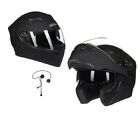 Dot Motorcycle Helmet with Bluetooth Dual Facemask Flip Module Matte US Fast