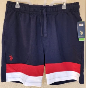 U.S. Polo Association Men's French Terry Shorts Size L Blue 11A869 BRAND NEW - Picture 1 of 4