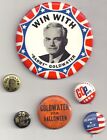 Lot de 6 broches épingles de campagne présidentielle Barry Goldwater