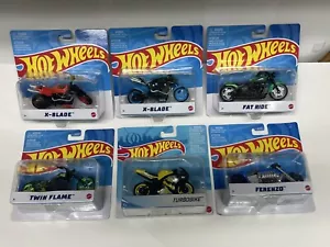 Hot Wheels 1:18 Street Power Lot Of 6 X-BLADE FAT RIDE FERENZO More Motorcycles - Picture 1 of 9