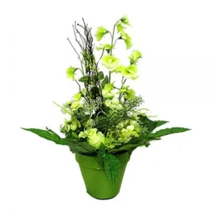 18" Rose/Sweet Pea with Plastic Pot (5"H by 7"W) - Picture 1 of 2