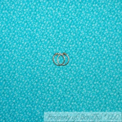 Edredón de algodón BonEful tela FQ azul aguamarina verde azulado pequeña flor tono hoja tonal Foto 1 de 4