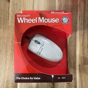 Factory Sealed Microsoft Wheel Mouse X08-70343 Cream - NEW SEALED - Picture 1 of 6