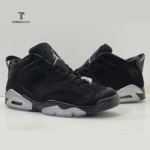 Nike Air Jordan 6 Low Chrome 2015 Black Metallic Silver Retro Size 10 304401-003 - Picture 1 of 8