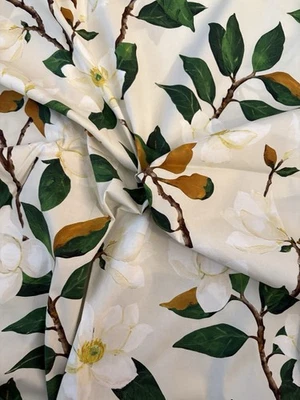 Oscar de La Renta Deadstock Fabric Magnolia Cream Cotton Poplin - Image 1 of 4