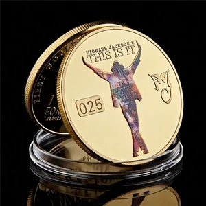 MICHAEL JACKSON Gold-Plated Commemorative Coin – Pop Legend Gift - Picture 1 of 6