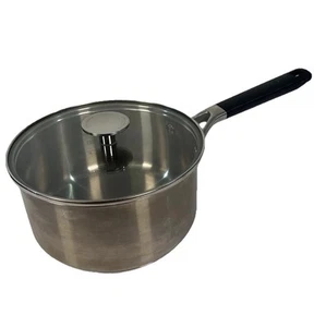 KitchenAid 3.1L Stainless Steel Saucepan 21cm Black Handle Induction With Lid - Picture 1 of 18