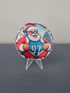 WEIHNACHTSMANN ZEIGT DETROIT LÖWEN LOYALITÄT METALL FEIERTAG CHRISTBAUMSCHMUCK - Bild 1 von 1