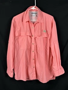 Columbia Fishing Sun Shirt Long Sleeve Pink Flamingo Bay Vented Women's Size XL - Picture 1 of 8
