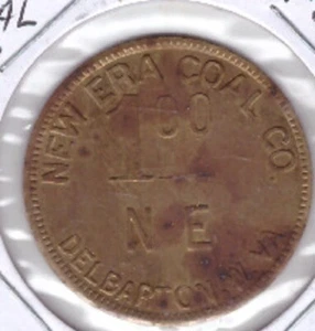 New Era Coal Mining Co Scrip $1 Delbarton West Virginia WV Mingo County Token v - Foto 1 di 2