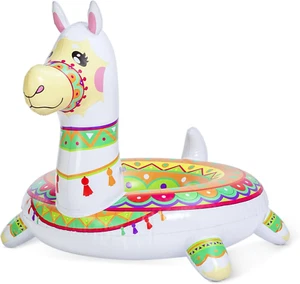 JOYIN Aufblasbarer Lama-Schwimmring 110,5 Cm, Wasser Luftmatratze Pool,Schwimmti - Bild 1 von 12