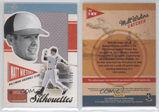 2013 Panini America's Pastime Silhouettes Materials Gold /15 Matt Wieters #S-MW