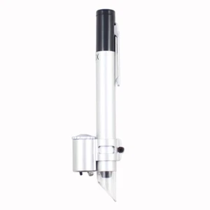 50X Mini LED Magnifier Microscope Pen Microscope MicroPen Pocket Jewelers Loupe - Picture 1 of 8