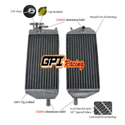FOR GAS GAS MX/SH/EC 200/250/300 2007-2011 2010 2009 ALUMINUM RADIATOR - Imagem 1 de 4