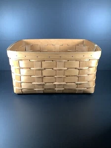 Longaberger 2009 Small Rectangle Sort & Store Basket Warm Brown NEW! - Picture 1 of 9