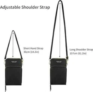 Umhängetasche Handy-Tasche Damen Kleine Handy-Geldbörse PU Leder Kartenhalter - Bild 1 von 23