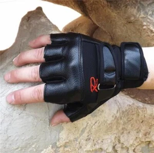 Men Weight Lifting Gym Exercise Training Sport Fitness Sports Leather Gloves - Picture 1 of 6
