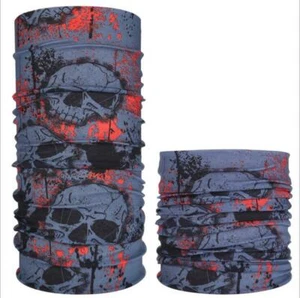 Face Mask Bandana Neck Warmer Bike Cycling Ghost Skull Fishing Halloween AUS - Picture 1 of 6