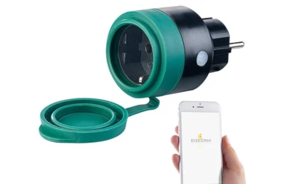 LUMINEA HOME CONTROL Outdoor-WLAN-Mini-Steckdose, für Alexa, Siri & Google Assistant, 16 A