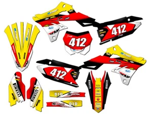 2018-2023 RMZ 450 RICOCHET Yellow Senge Graphics Kit Compatible with Suzuki - Picture 1 of 10