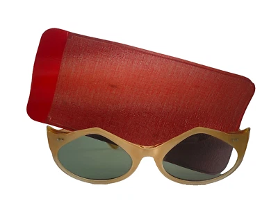 NUEVAS GAFAS DE SOL RAY BAN GRIFFIN AÑOS 60 MEDIADOS DE SIGLO BEIGE G15 B&L EE. UU. Foto 1 de 4