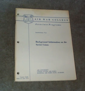 Air War College 1970,Maxwell AFB, AU-11, Background Information On Soviet Union - Imagen 1 de 1