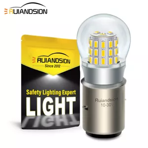 Ruiandsion BA20D LED Bulb Motorcycle Headlight H6 Driving Lamp 10-30V Warm White - Bild 1 von 12