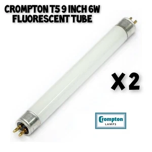 Fluorescent T5 Tube 9" 6 Watt Warm White 3500K G5 Emergency Light TWIN PACK - Picture 1 of 1