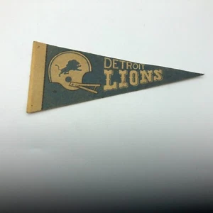 Detroit Lions Mini Pennant 2 Bar Football Helmet Logo Rough AS IS Vintage NFL - Picture 1 of 12