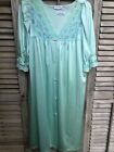 2pc Vintage Vanity Fair size Large USA Mint Silky Robe Gown Negligee Peignor Set