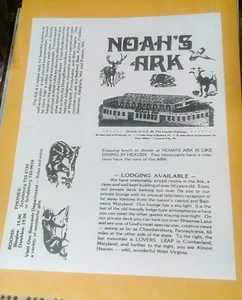 Early Noah's Ark Ship Hotel Grand View Point Lincoln Highway Bedford Pa $15 habitación - Imagen 1 de 3
