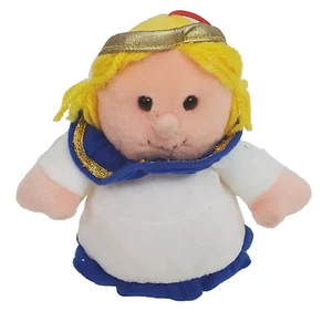 Stuffins Beanbag Angel Ornament 6" Christmas Plush Vintage 1997 Yarn Hair Wings - Picture 1 of 8